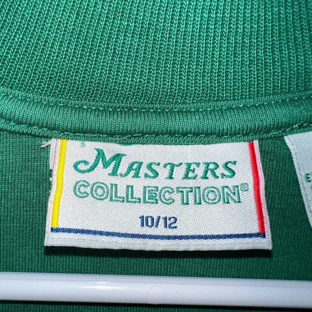 Masters Golf Collection Kid's 1/4 Zip Pullover Green Size 10/12 - Picture 4 of 5